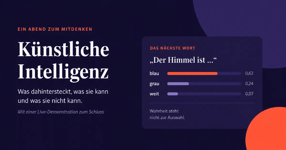Titelgrafik: Künstliche Intelligenz – was dahintersteckt, was sie kann und was sie nicht kann